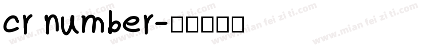cr number字体转换
